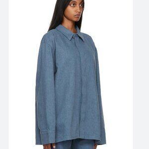 Baserange Blue Indre Denim Jacket In Grey/blue